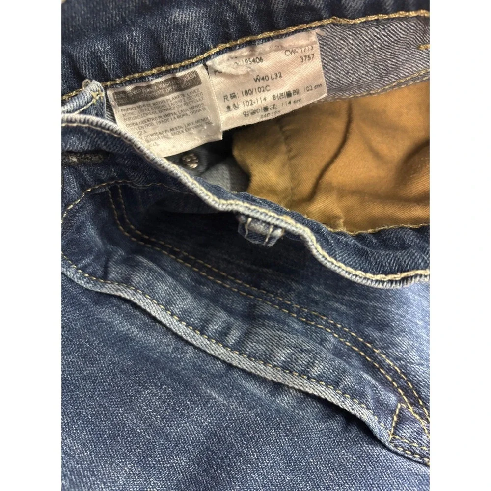 Levi's 514 Straight Fit Blue‎ Denim Jeans Mens 40x32 Medium Wash 00514-0406